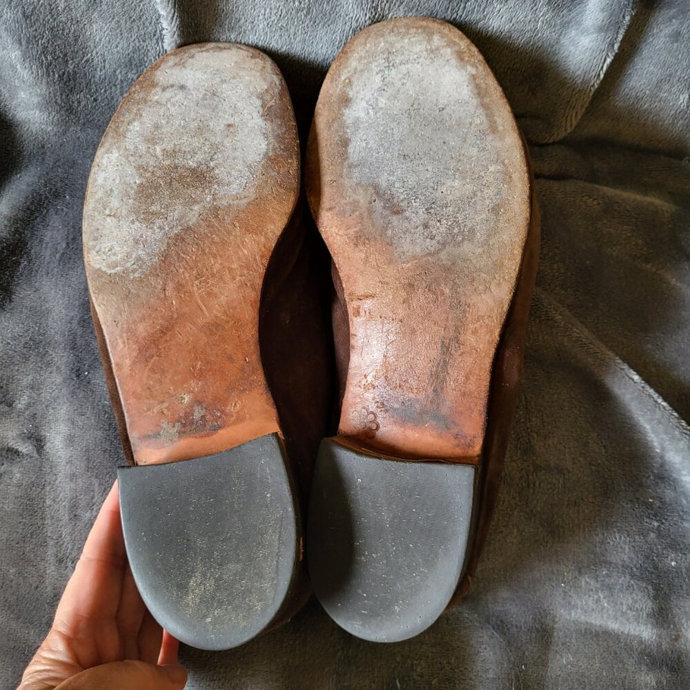 Vintage 1970's Gucci Men's  Leather Horsebit suede casual Loafers - Picture 8 of 9